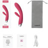 Вибростимулятор с ребристым стволом, клиторальным отростком и нагревом SVAKOM ANGEL SUDV-03B-PMR